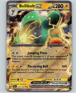 Bellibolt ex 079/193 Double Rare Paldea Evolved Pokemon Holo Near Mint