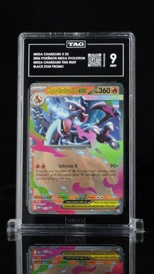 Mega Charizard X EX 029 Holo Mega Charizard Tins Pokemon TAG 9 Mint