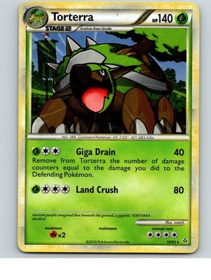 Torterra 10/95 Holo Rare HGSS Unleashed Pokemon Near Mint