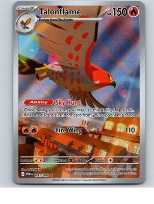 Talonflame 091/088 Holo Illustration Rare Perfect Order Pokemon Near Mint