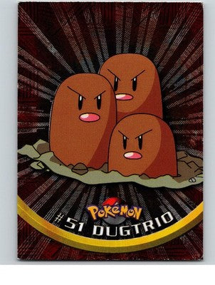 Dugtrio #51 Topps Trading Cards Series 1 Pokemon Near Mint