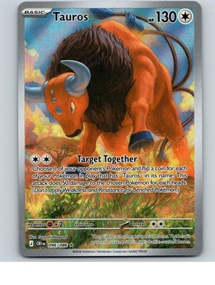 Tauros 096/086 Holo Illustration Rare Chaos Rising Pokemon Near Mint