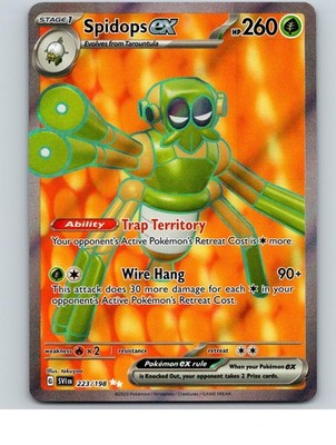 Spidops ex 223/198 Ultra Rare Scarlet & Violet Pokemon Holo Near Mint