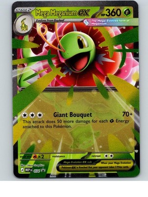 Mega Meganium ex 034 Holo Promo ME: Mega Evolution Promo Pokemon Near Mint