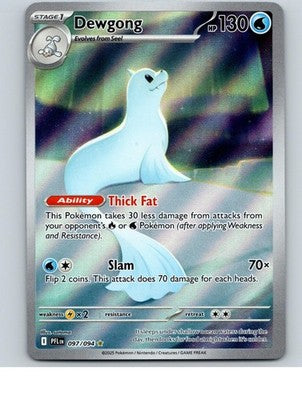 Dewgong 097/094 Illustration Rare Phantasmal Flames Pokemon Holo Near Mint