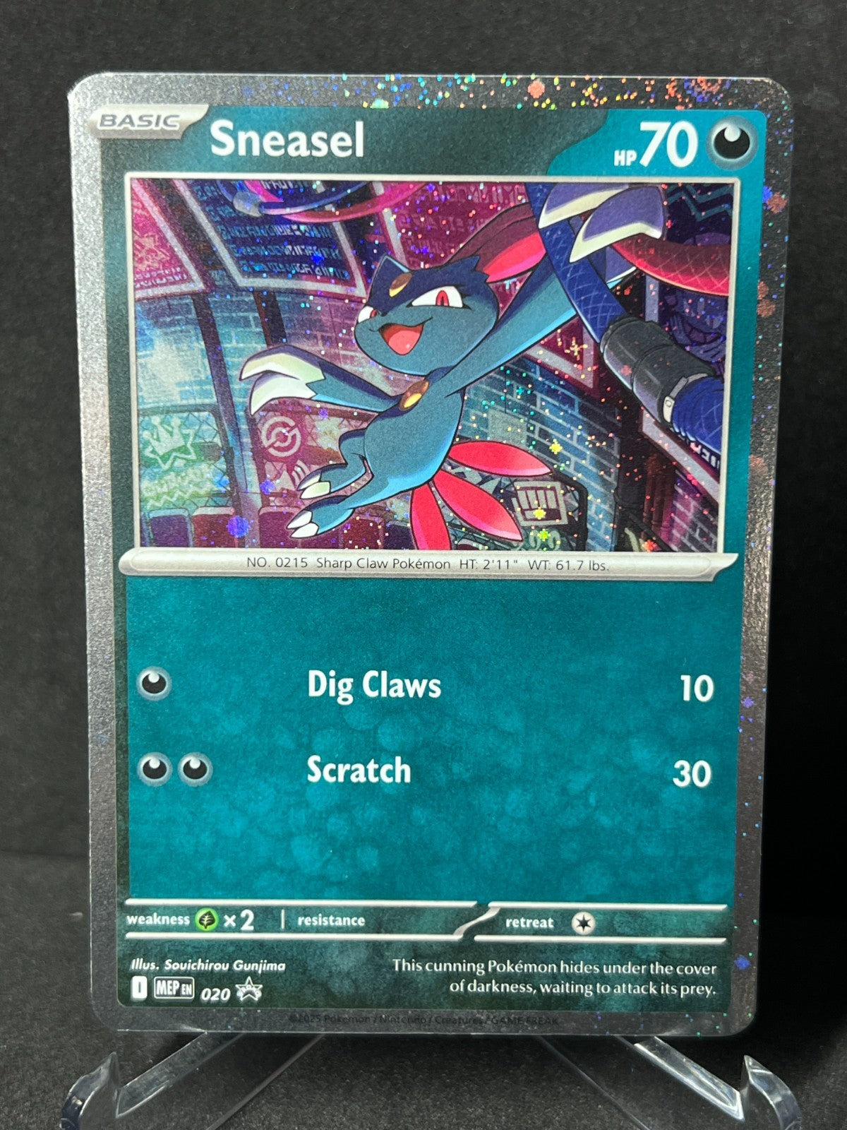 Sneasel Cosmos Holo Pokémon Mega Evolution Black Star Promo Double Swirl 🌀