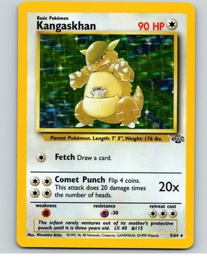 Kangaskhan 5/64 Rare Jungle Pokemon Unlimited Holo Near Mint
