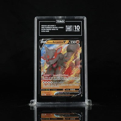 2022 Pokemon Hisuian Arcanine V 090/195 Silver Tempest TAG 10