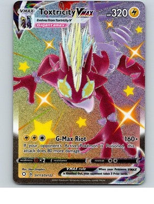 Toxtricity VMAX SV113/SV122 Holo VMAX Rare Shining Fates Shiny Vault Pokemon NM