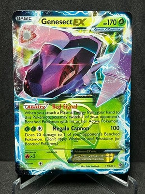 Genesect EX 11/101 Holo EX Rare Plasma Blast Pokemon Lightly Played