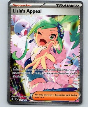 Lisia's Appeal 246/191 Special Illustration Rare Surging Sparks Pokemon Holo NM