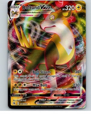 Boltund VMAX 104/264 Holo VMAX Rare Fusion Strike Pokemon Near Mint