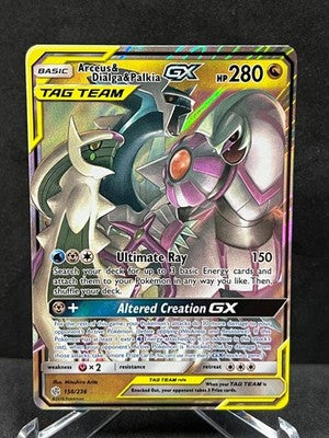 Arceus & Dialga & Palkia GX 156/236 Holo GX Rare Cosmic Eclipse Pokemon NM