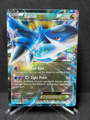 Latios EX 58/108 Holo EX Rare Roaring Skies Pokemon Near Mint