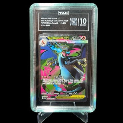 Mega Charizard X EX Phantasmal Flames #109/094 Ultra Rare TAG 10