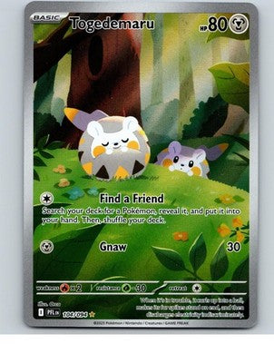 Togedemaru 104/094 Illustration Rare Phantasmal Flames Pokemon Holo Near Mint