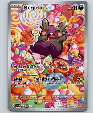 Morpeko 206/182 Illustration Rare Paradox Rift Pokemon Holo Near Mint