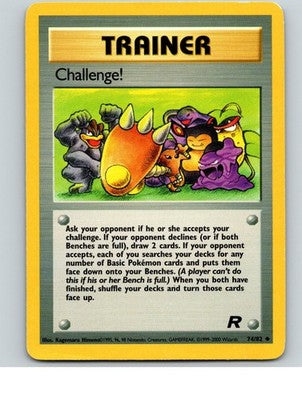 Challenge! 74/82 Uncommon Team Rocket Pokemon Unlimited Moderately Played