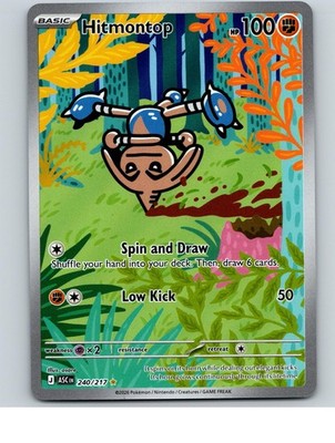 Hitmontop 240/217 Illustration Rare Ascended Heroes Pokemon Holo Near Mint