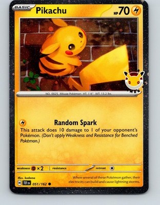 Pikachu (Cosmo Holo) 051/162 Promo Miscellaneous Cards & Products Pokemon NM