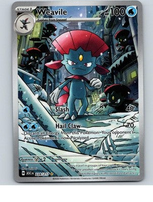 Weavile 228/217 Illustration Rare Ascended Heroes Pokemon Holo Near Mint