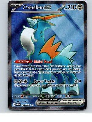 Cobalion ex 103/086 Ultra Rare Chaos Rising Pokemon Holo Near Mint