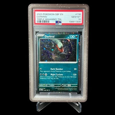 Pokemon Darkrai 136/197 Triple Whammy Cosmos Holo PSA  10 Low Pop