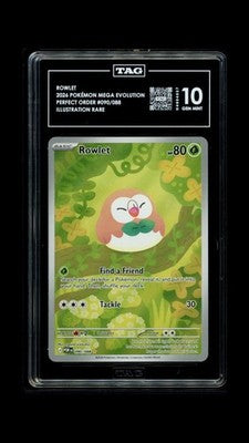 Rowlet 090/088 Illustration Rare Perfect Order Pokemon TAG 10 Gem Mint