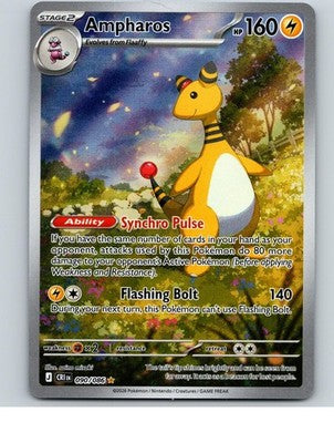 Ampharos 090/086 Holo Illustration Rare Chaos Rising Pokemon Near Mint