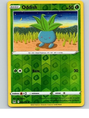 Oddish 001/196 Common Lost Origin Pokemon Reverse Holo Near Mint