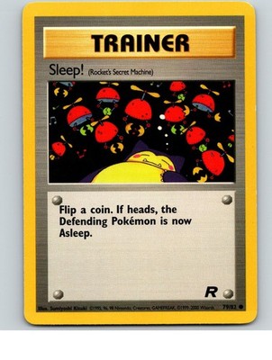 Sleep! 79/82 Common Team Rocket Pokemon Unlimited Lightly Played