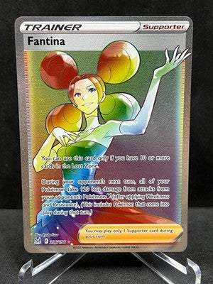 Fantina 206/196 Rainbow Rare Lost Origin Pokemon Holo Near Mint