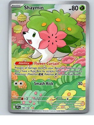 Shaymin 185/182 Illustration Rare Destined Rivals Pokemon Holo Near Mint
