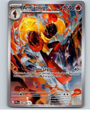 Armarouge 086/084 Illustration Rare Pitch Black Pokemon Holo Near Mint