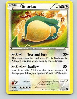 Snorlax 77/124 Rare Fates Collide Pokemon Near Mint