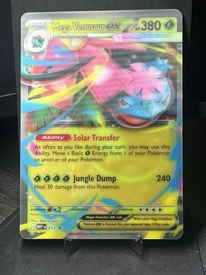 Mega Venusaur ex 013 Jumbo Holo Black Star Lenticular Promo Mega Evolution NM