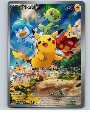 Pikachu 027 Holo Promo Scarlet & Violet Promo Pokemon Near Mint