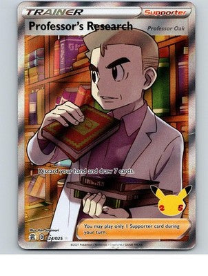 Professor's Research (Professor Oak) 024/025 Celebrations Pokemon Holo NM
