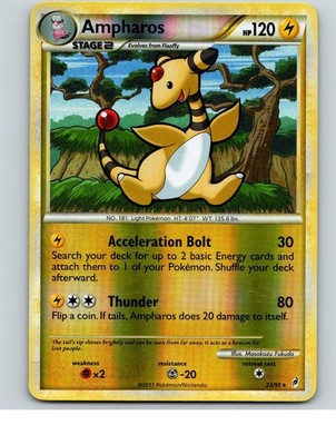 Ampharos 23/95 Rare Call of Legends Pokemon Reverse Holo Near Mint