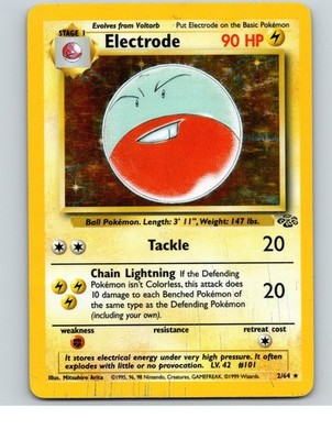 Electrode 2/64 Rare Jungle Pokemon Unlimited Holo Lightly Played