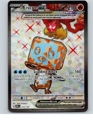 Eiscue ex 210/197 Ultra Rare Obsidian Flames Pokemon Holo Near Mint