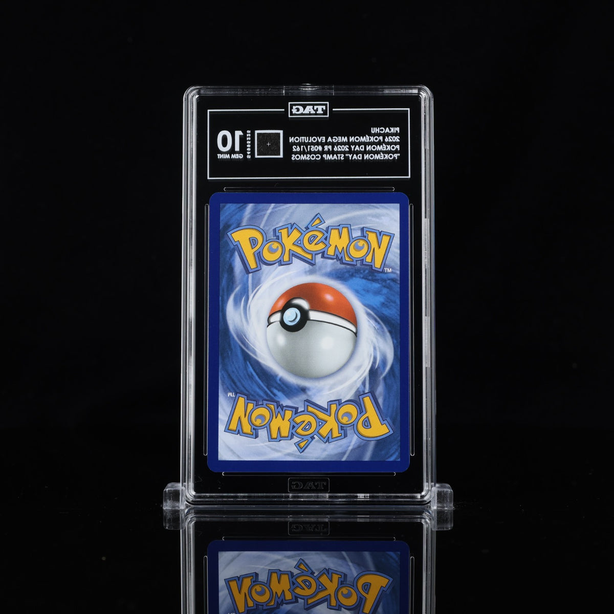 2026 Pikachu 051/162 Pokémon Day Stamped Cosmos Holo Promo TAG 10 w/ Guard