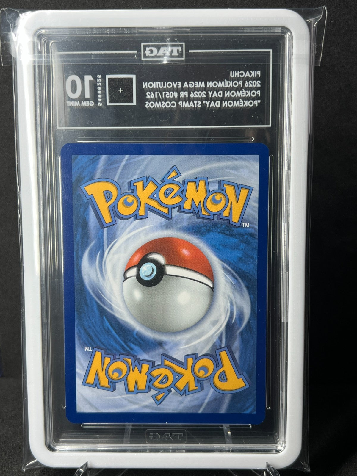 2026 Pikachu 051/162 Pokémon Day Stamped Cosmos Holo Promo TAG 10 w/ Guard