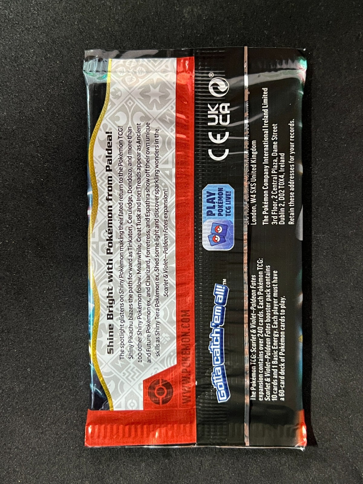 Pokemon Paldean Fates Single Booster Pack New Sealed (Artwork May Vary)