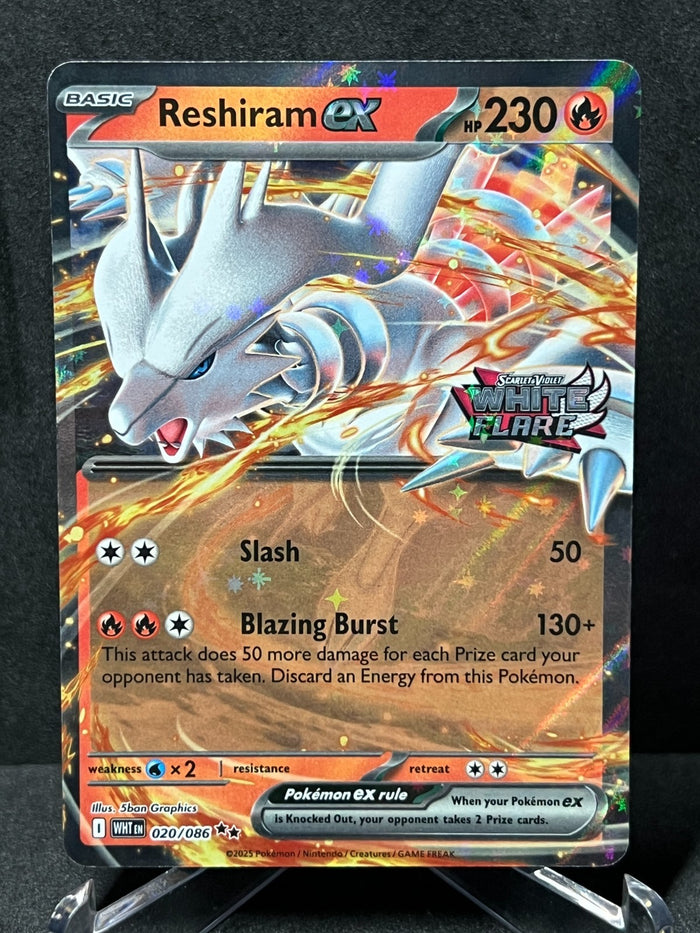 #020/086 Reshiram ex (White Flare Stamped)