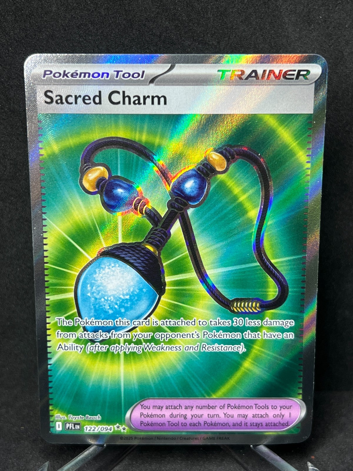 Pokemon Sacred Charm Secret Rare Full Art 122/094 Phantasmal Flames Near Mint