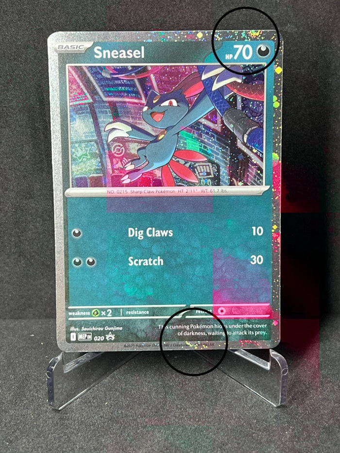 Sneasel Cosmos Holo Pokémon Mega Evolution Black Star Promo Double Swirl 🌀