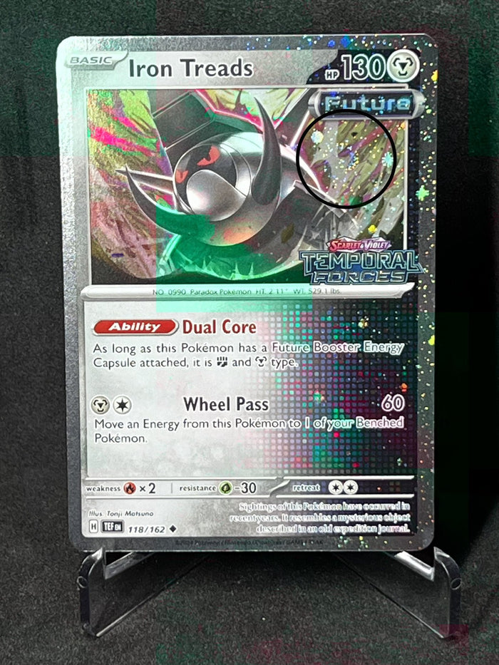Pokemon Iron Treads 118/162 Cosmos Holo Temporal Forces Near Mint SWIRL🌀